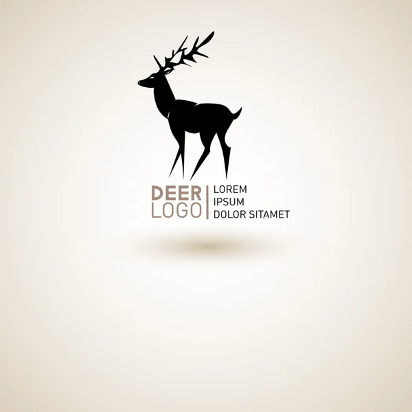 Logotipo ciervo animal — Vector de stock