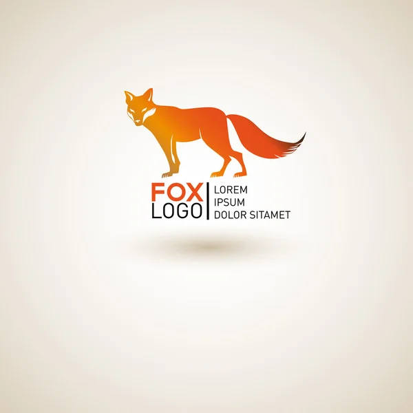Animal fox logo — Stock vektor