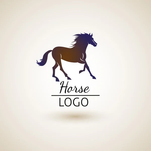 Logo kuda hewan - Stok Vektor