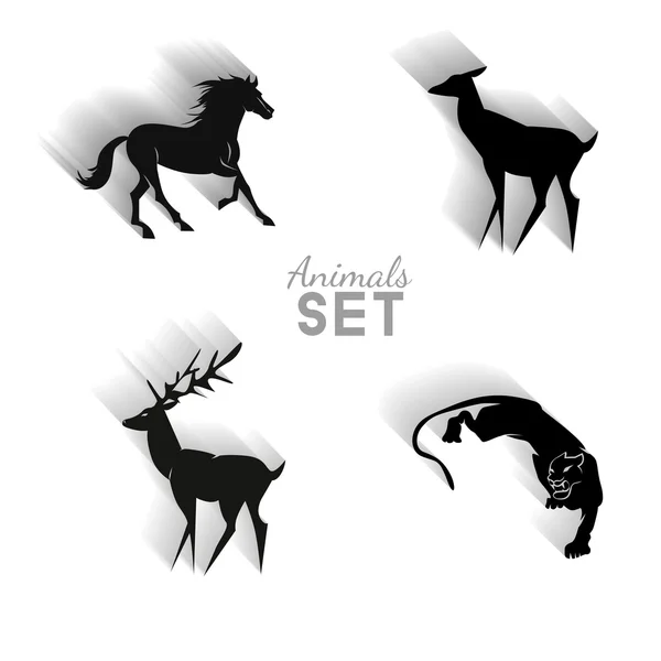 Set of animals logos — Διανυσματικό Αρχείο