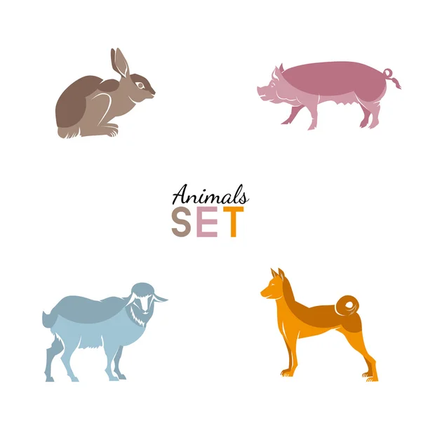 Set of animals logos — Διανυσματικό Αρχείο