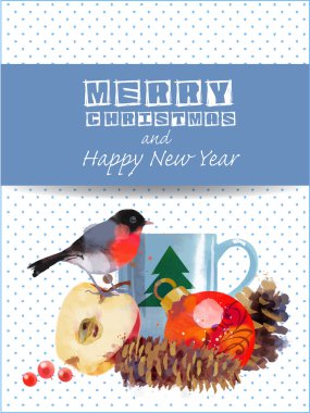 Merry Christmas and Happy New Year. clipart