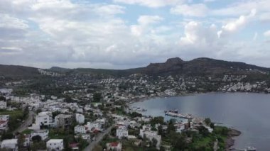 Türkiye 'nin Bodrum kentinde mükemmel bir deniz görüntüsü.