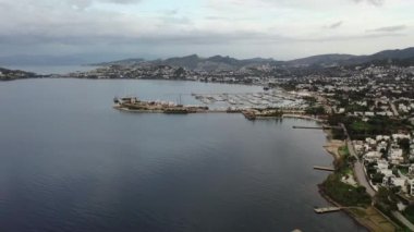 Türkiye 'nin Bodrum kentinde mükemmel bir deniz görüntüsü.