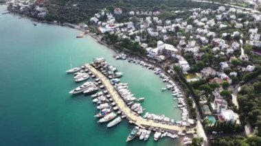 Türkiye 'nin Bodrum kentinde mükemmel bir deniz görüntüsü.