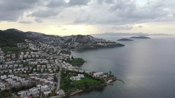 En perfekt bild av ett hav i Bodrum, Turkiet. — Stockvideo