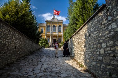 Karabuk 'un Safranbolu ilçesinin panoramik ve yüksek kaliteli manzarası. Türkiye 'nin en tarihi ve turistik yerlerinden biridir..