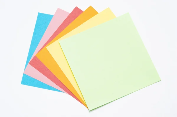 Recycled colored paper squares — Stock Photo, Image