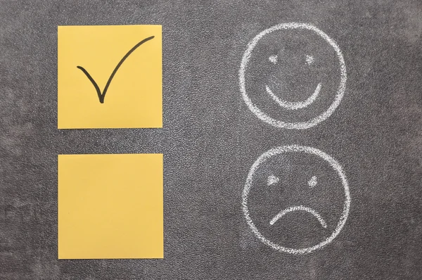 Bir güler yüz ve kızgın bir çizim