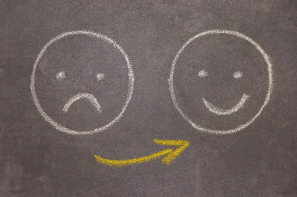 Bir güler yüz ve kızgın bir çizim