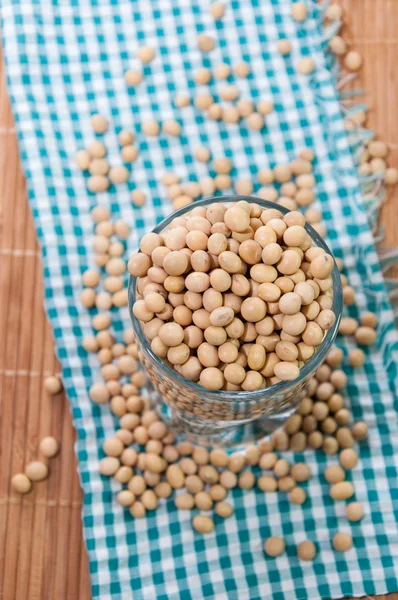 Soybeans in a glass — Stock Photo, Image
