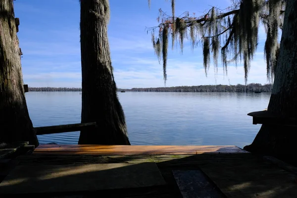 Sjön Martin Träsk Hus Breaux Bridge Louisiana — Stockfoto