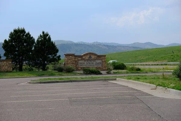 Forsberg Iron Spring Park Přihlásit se Lakewood Colorado — Stock fotografie