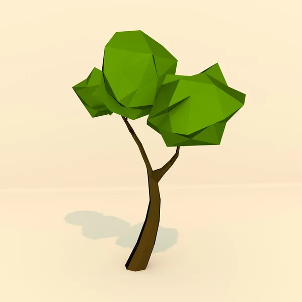 Albero LowPoly — Foto Stock