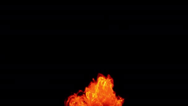 Φωτιές Πυρκαγιά Ανάφλεξη Και Καύση Κανάλι Άλφα Διαφανές Φόντο Χρησιμοποιήστε — Αρχείο Βίντεο