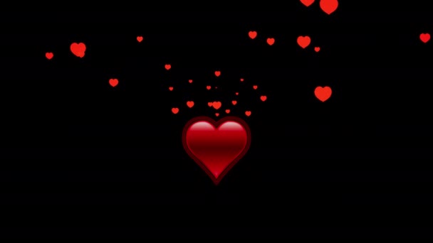 Створення Любові Романтики Знаком Серця Любові Ізольовані Альфа Каналами Прозорий — стокове відео