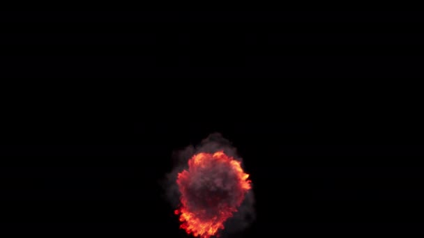 Explosion Énorme Une Explosion Massive Flammes Feu Avec Une Fumée — Video