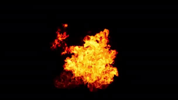 Пламя Начинает Гореть Разгораться Окончанием Пожаров Изолированных Каналом Альфа Прозрачный — стоковое видео