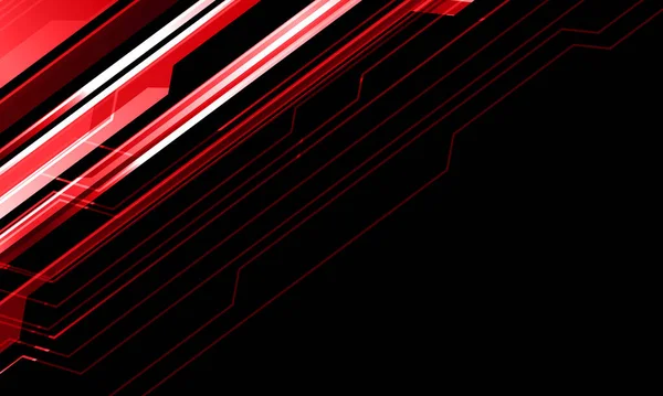 Абстрактно Красная Линия Металла Кибер Черном Черным Пространственным Дизайном Современные — стоковый вектор