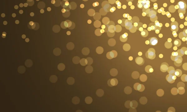 Gold Bokeh Unschärfe Auf Nacht Luxus Hintergrund Vektor Illustration — Stockvektor