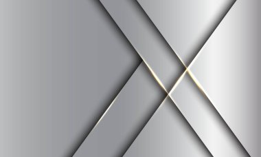 Boş uzay tasarımı modern fütürist arkaplan illüstrasyonuna sahip soyut gümüş altın ışıklı lüks.