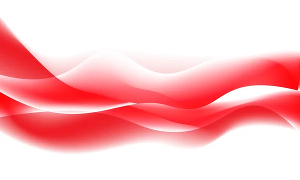 Абстрактная Кривая Красной Волны Гладкая Белом Роскошном Фоне Векторной Иллюстрации — стоковый вектор