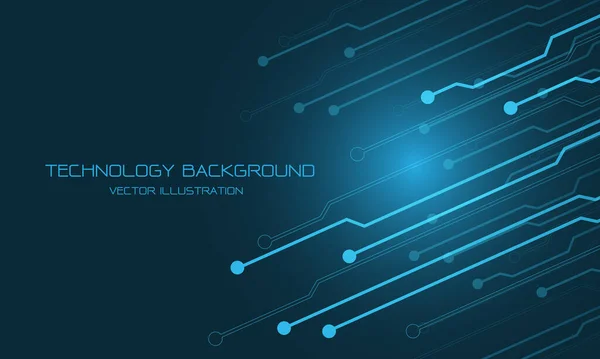 Abstrakte Blaue Technologie Cyber Schaltung Futuristisch Mit Leerraum Für Textdesign — Stockvektor