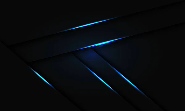 Abstrato Azul Luz Linha Sombra Sobreposição Preto Design Moderno Futurista — Vetor de Stock