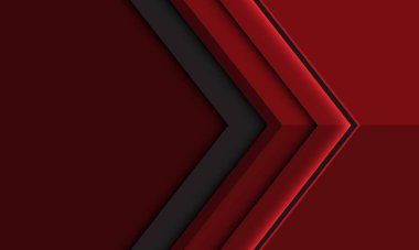 Boş uzay tasarımlı soyut koyu kırmızı gri ok yönü modern fütürist arkaplan çizimi.