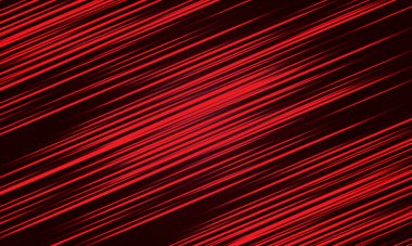 Siyah arkaplan vektör illüstrasyonunda soyut kırmızı ışık yüksek hız dinamiği.