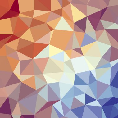 Soyut kırmızı mavi üçgen düşük çokgen geometrik lüks arka plan çizimi.