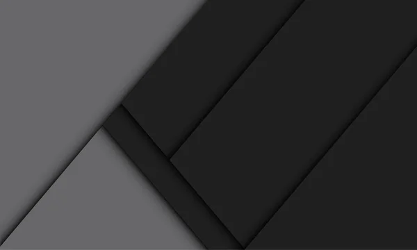 Abstrait Noir Gris Géométrique Ombre Vide Espace Conception Moderne Futuriste — Image vectorielle
