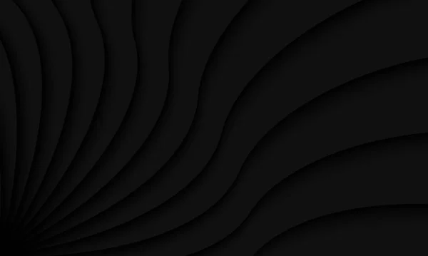 Resumen Negro Sombra Curva Espiral Fondo Vector Ilustración — Vector de stock