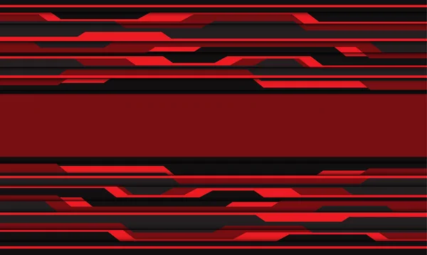 Diseño Abstracto Banner Circuito Cibernético Gris Rojo Diseño Moderno Futurista — Vector de stock