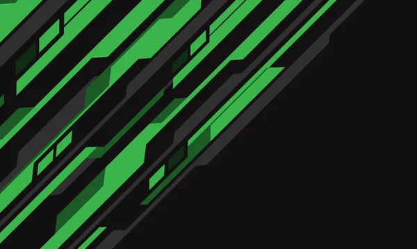 Abstrakte Grüne Graue Cyber Schaltung Futuristischen Dynamischen Schrägstrich Mit Leerraum — Stockvektor