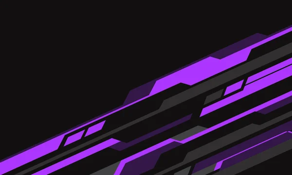Circuito Cibernético Cinza Violeta Abstrato Barra Dinâmica Futurista Com Design —  Vetores de Stock