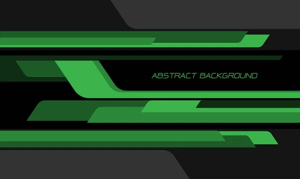 抽象緑の黒の幾何学的バナーは ダークグレーのデザインの速度を重ねて現代的な未来的な技術の背景ベクトルイラスト — ストックベクタ