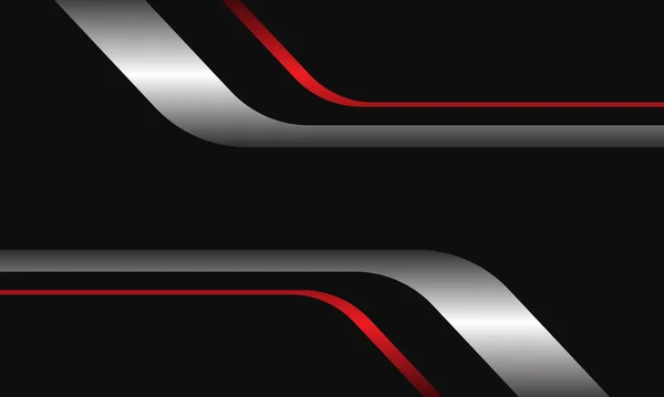 Astratto Argento Rosso Nero Banner Geometrico Con Spazio Vuoto Design — Vettoriale Stock