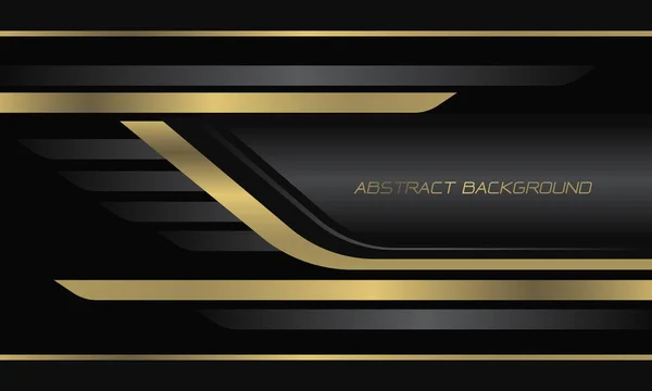 Abstraktní Zlatá Šedá Metalická Linie Geometrické Černém Designu Moderní Luxusní — Stockový vektor