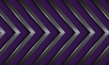 Mor tasarım üzerinde soyut gümüş ok deseni yönü modern lüks fütüristik arka plan çizimi.