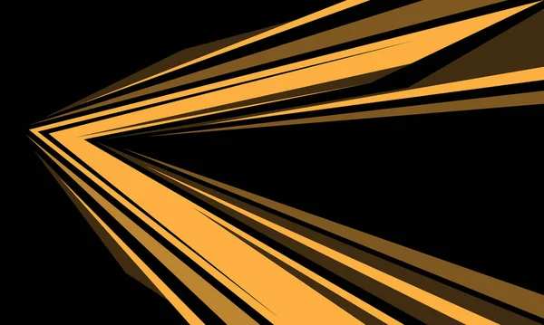 Dirección Velocidad Línea Flecha Gris Amarilla Abstracta Diseño Negro Ilustración — Vector de stock
