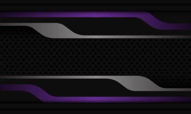 Soyut menekşe gri daire örgüsü üst üste dizayn modern arkaplan çizimi.