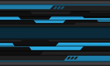 Soyut mavi siyah siber geometrik tasarım modern fütürist teknoloji arkaplan çizimi.