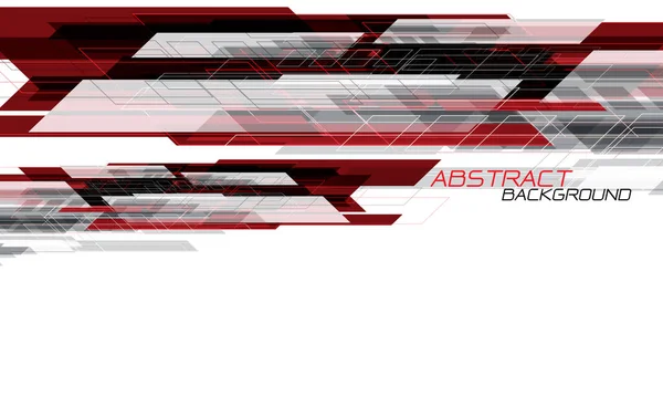 Desain Kreatif Dinamis Geometris Kecepatan Merah Abstrak Desain Teknologi Futuristik - Stok Vektor