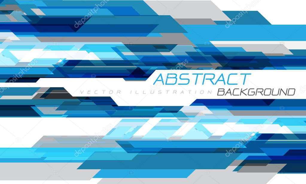 Abstract blue grey geometric creative design on white design modern futuristic technology background vector illustration.