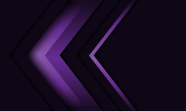 Gri tasarımda soyut menekşe ok yönü geometrik gölge modern fütüristik arkaplan vektörü