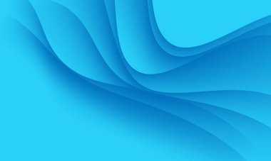 Soyut mavi eğri yumuşak tasarım modern lüks arka plan çizimi.