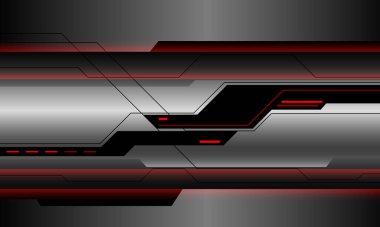 Soyut teknoloji fütüristik kırmızı ışık gücü kara siber hat metal tasarımı modern arkaplan çizimi.