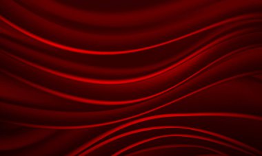 Soyut siyah kumaş saten dalga arkaplan dokusu çizimi.