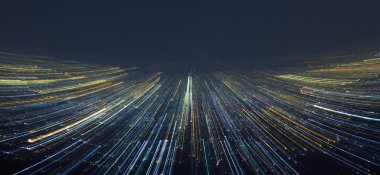 Soyut ışık şehir hız hareket